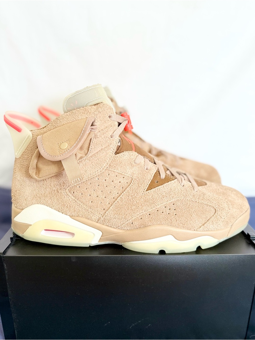 AUTHENTIC Jordan 6 Retro Travis Scott British Khaki size 13 2021 VNDS